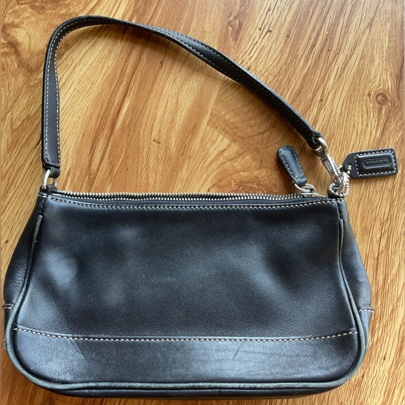 Coach | Demi Leather Baguette Shoulder Bag 7785 - Black - Picture 1 of 12